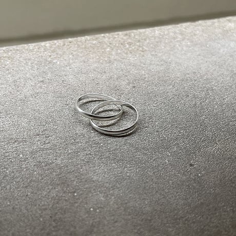 atelier sample silver925 ring"2連" 17号