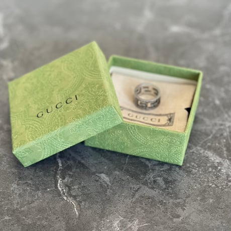 gucci 2023aw “square G” silver ring 18号