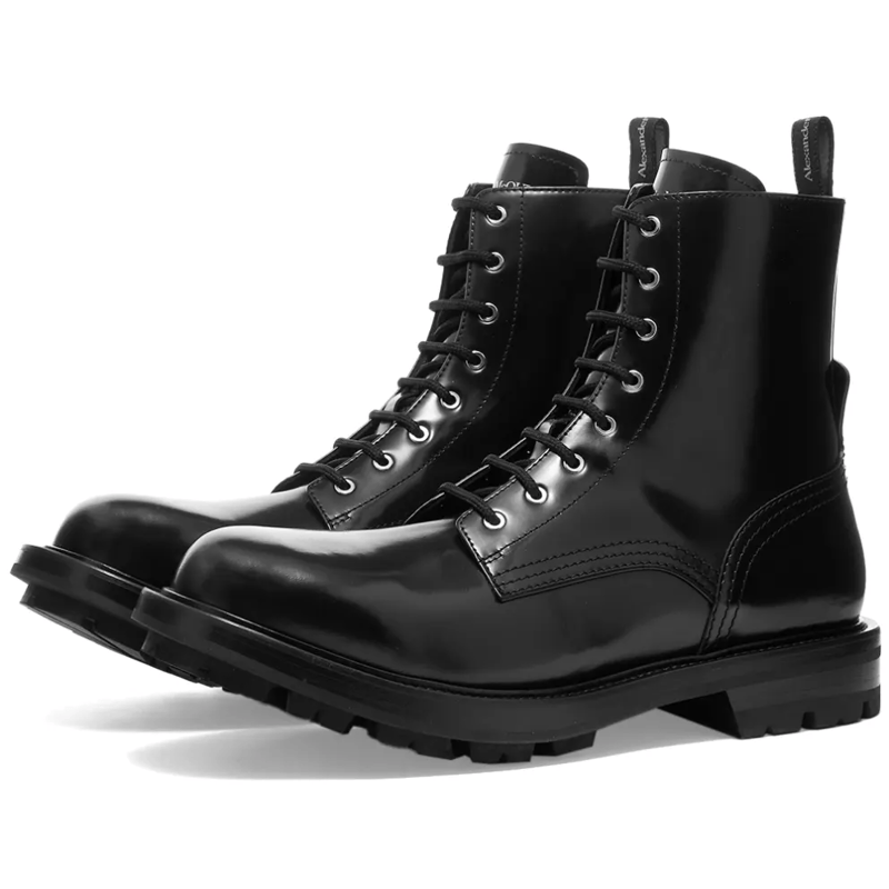 新品 alexander mcqueen leather boots 42 | requality