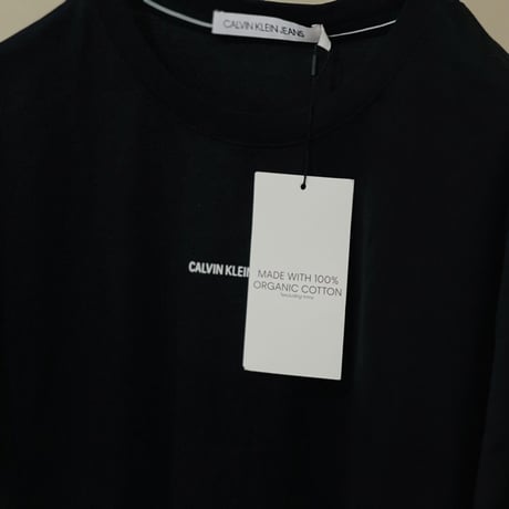 新品 calven klein 2022ss organic cotton tops black M