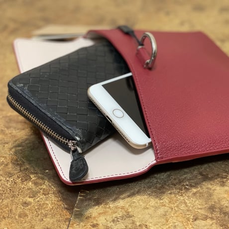 新品 burberry 2021ss leather clutch bag