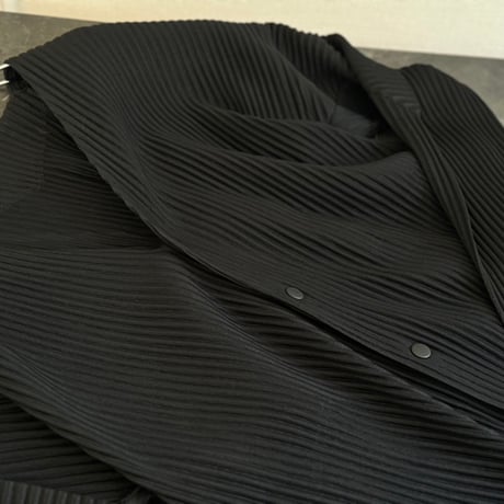 homme plisse issey miyake pleats no collar jacket