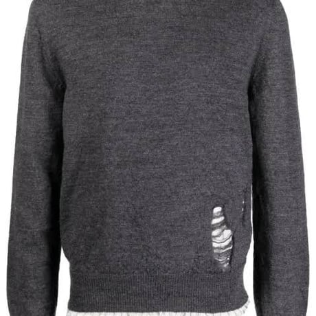 新品 maison margiela 4 14 destroy layered knit