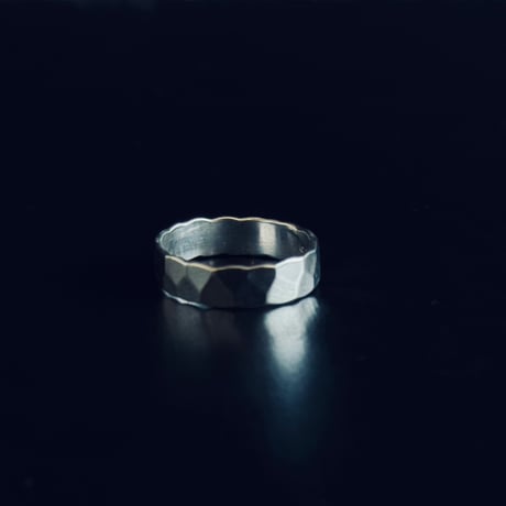 factory sample silver 925 hammer finish ring 16号