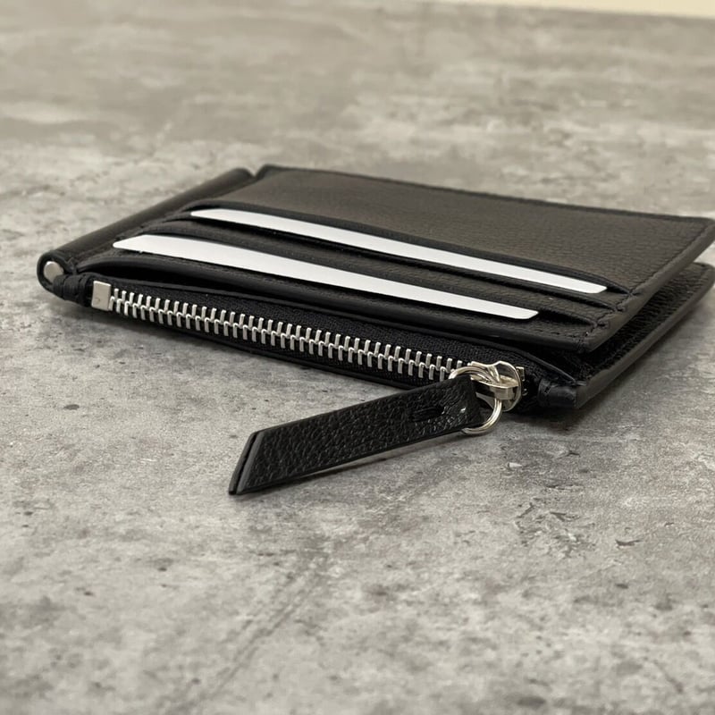 新品 maison margiela money clip leather wallet |
