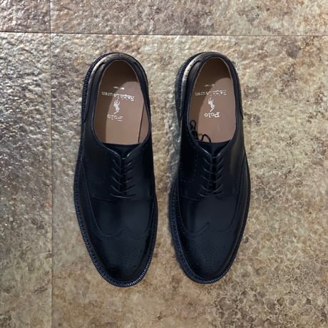 新品 polo ralph lauren 2021aw wing tip dress shose black 43