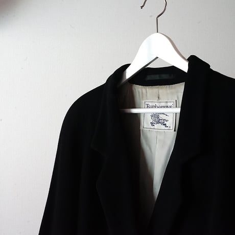 BURBERRY cashmere wool double coat black