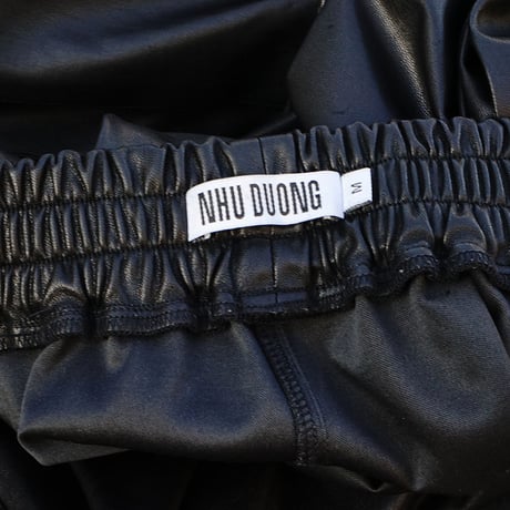NHUDUONG fake leather eazy pants