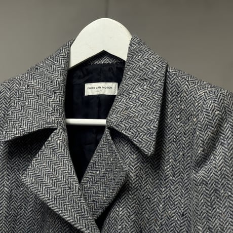 driesvannoten tweed double coat