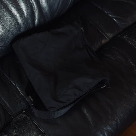prada nylon logo shoulder bag black #5