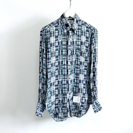 thom browne check shirt