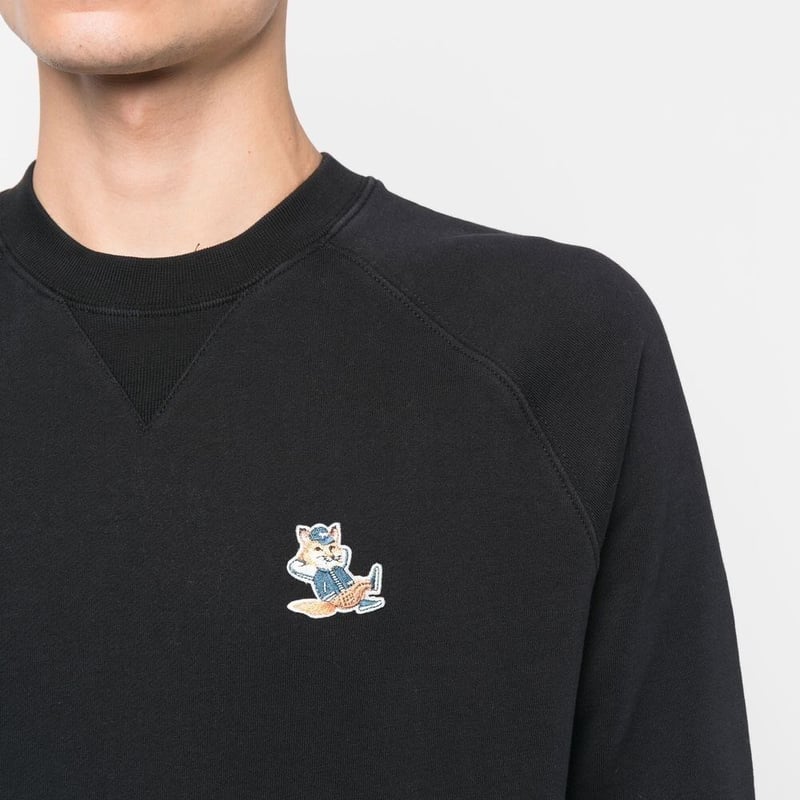 【ネット完売 】MAISON KITSUNEメゾンキツネ/スウェットSサイズ 新品 maison kitsune 2023ss fox sweat black S | re
