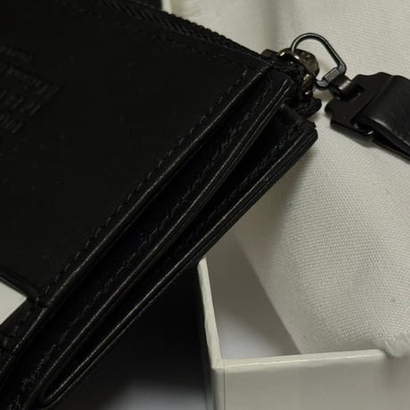 maison margiela leather wallet black