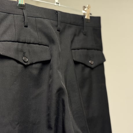 ys for men 2 tuck trousers black