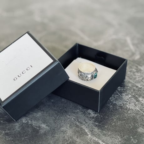 gucci 2023ss interlocking cat head silver ring 23号