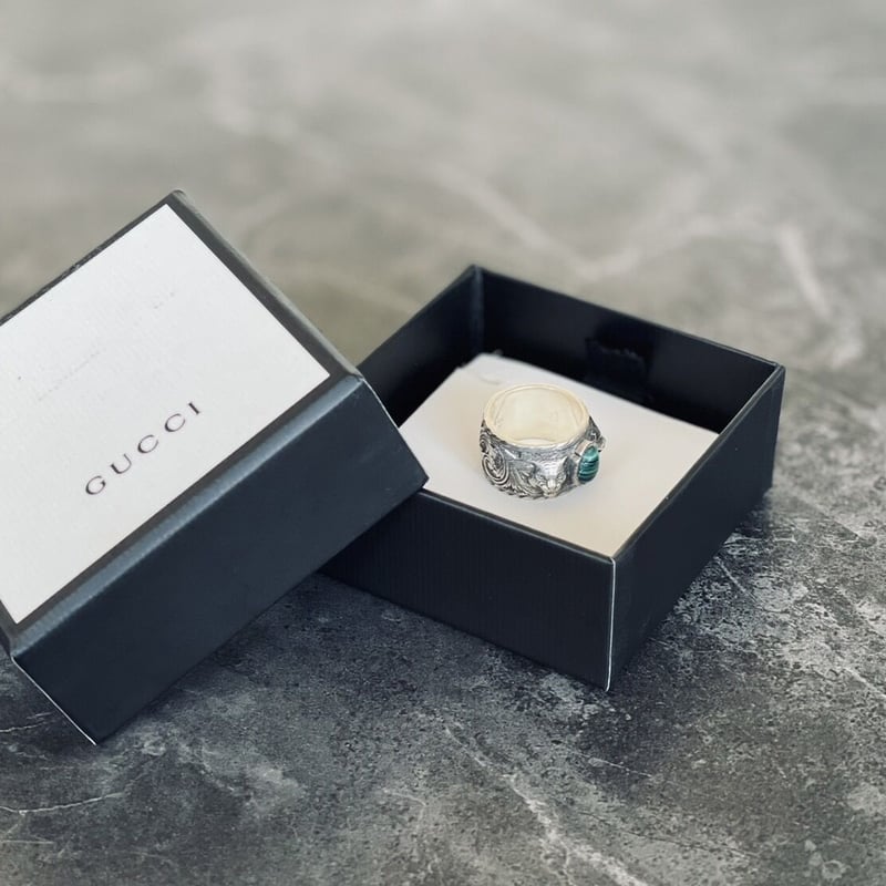 gucci 2023ss interlocking cat head silver ring