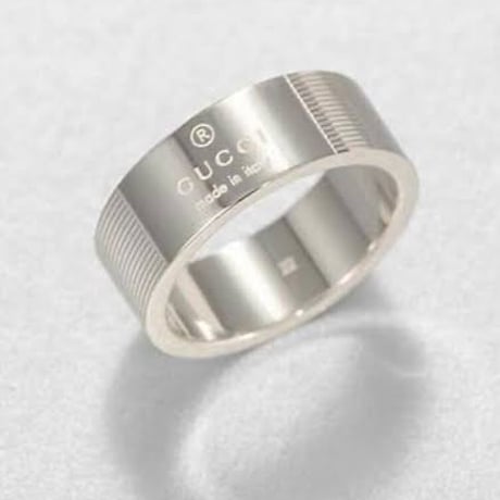 新品 gucci 2024aw silver logo ring 21号