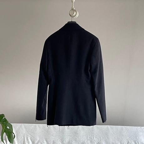 jilsander cashmere wool black coat 46