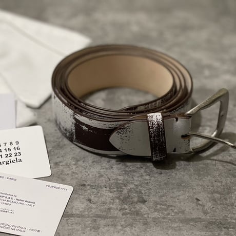 新品 maison margiela 2022aw "penki" leather belt