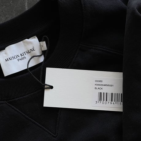 新品 maison kitsune 2023ss fox sweat black