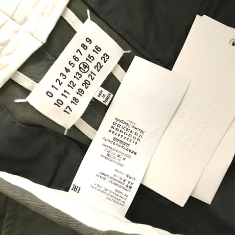 新品 maison margiela 2019ss gabardine  trousers khaki 50