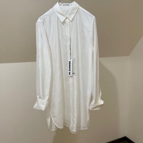 新品 2019ss jilsander silk long shirt white 36