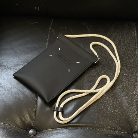 maison margiela shoulder pouch black