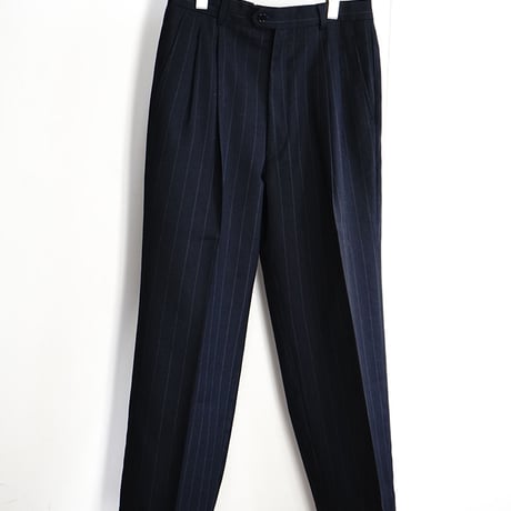 yves saint laurent double  set up suit stripe