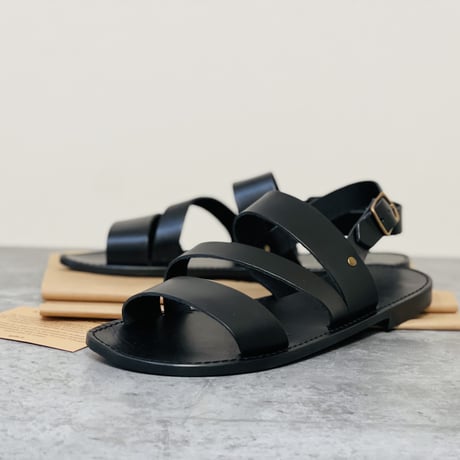新品 hand made Italy leather sandal 41