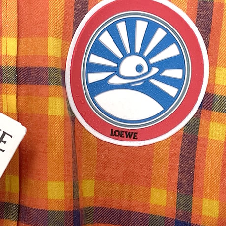 新品 loewe logo check shirt