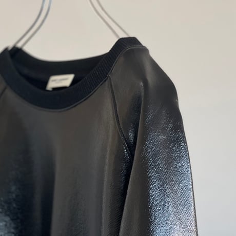 saint laurent paris by hedi slimane fake leather sweat S