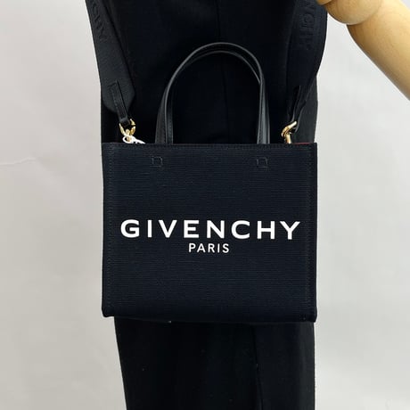 新品 givenchy logo shoulder bag black