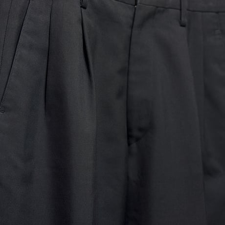 ys for men 2 tuck trousers black