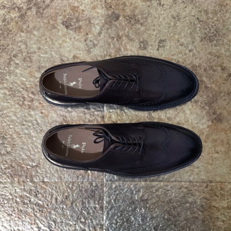 新品 polo ralph lauren 2021aw wing tip dress shose brown 43