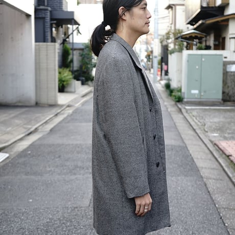LANVIN cashmere×mink Chesterfield coat