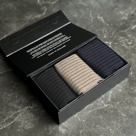 新品 pantherella 英国製 "luxury collection" socks ×3 gift box
