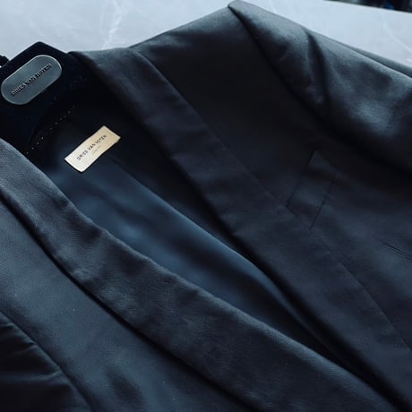 dries van noten shawl collar silk tuxedo jacket