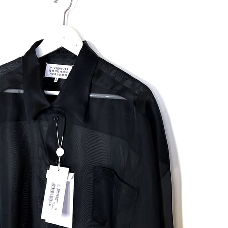 新品 maison margiela over size silk long shirt