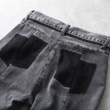 新品maison margiela "再構築" denim pants black