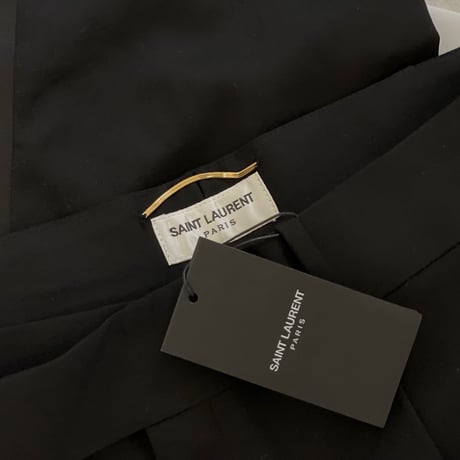 新品 2019aw saint laurent paris side line tuxedo trousers 42