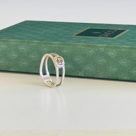 gucci "interlocking G" silver ring