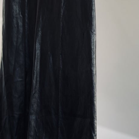 twinset 2023ss pvc leather wide tack pants 42