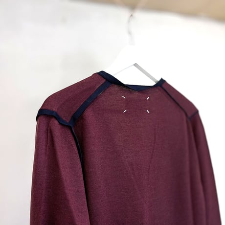 新品 maison margiela 2019aw cardigan bordeaux s