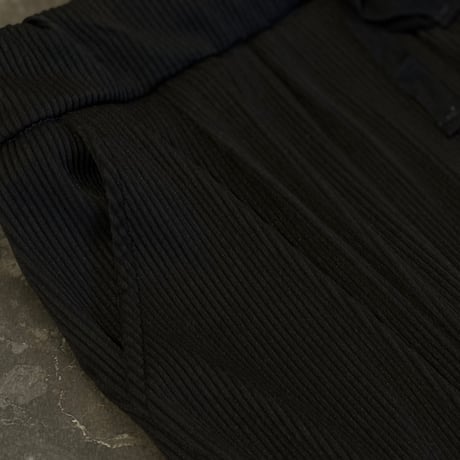 factory sample pleats wide pants black