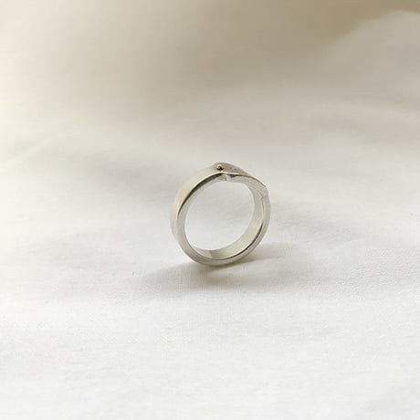 未使用 gucci logo plate silver ring 17号