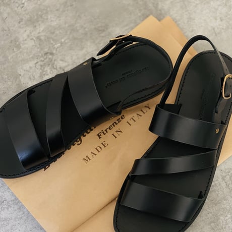 新品 hand made Italy leather sandal 41