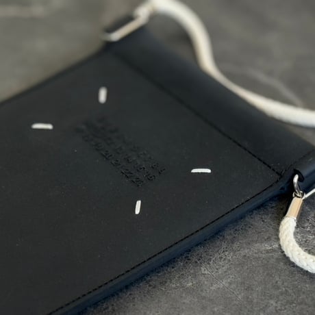 maison margiela logo shoulder pouch