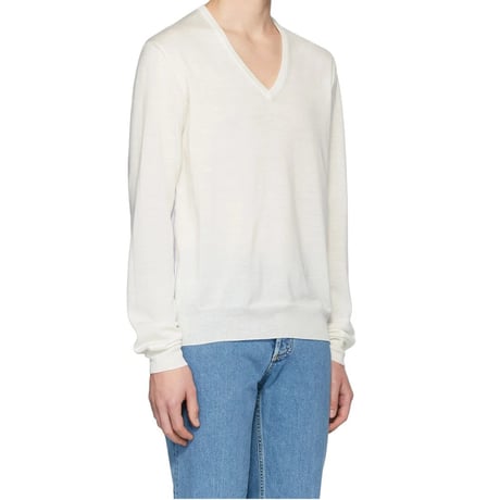 maison margiela spliced knit white XS