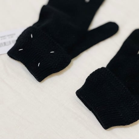新品 maison mrgiela 2020aw "tabi" knit gloves black