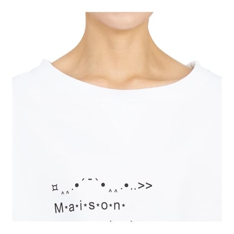 新品 maison margiela over size logo sweat